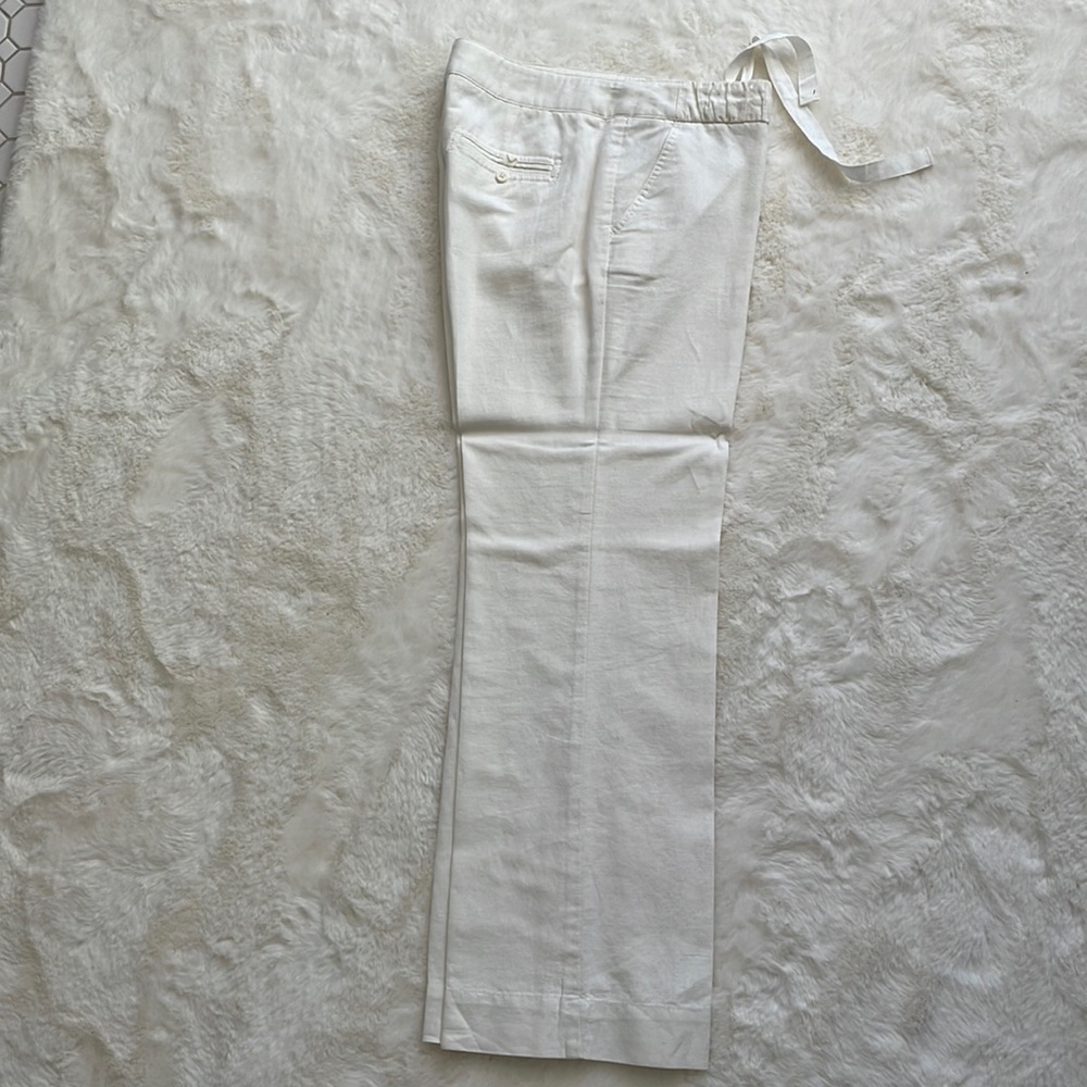 J. crew womens trousers city fit linen wide leg size 8